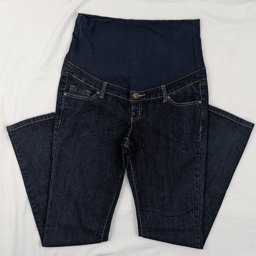Thyme Maternity Dark Wash Skinny Jeans Sz M